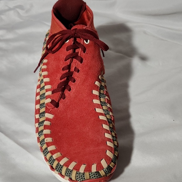 NIKE Air Footscape Woven Chuka Knit Red Suede  Sneakers Size 11. main image 6